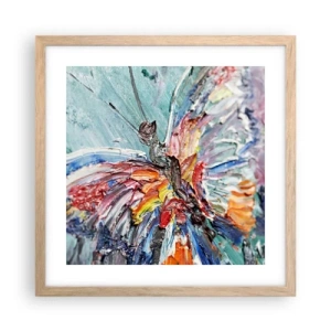 Pôster com moldura de carvalho claro - Pintado pela natureza - 40x40 cm