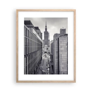 Pôster com moldura de carvalho claro - Vale de Varsóvia - 40x50 cm