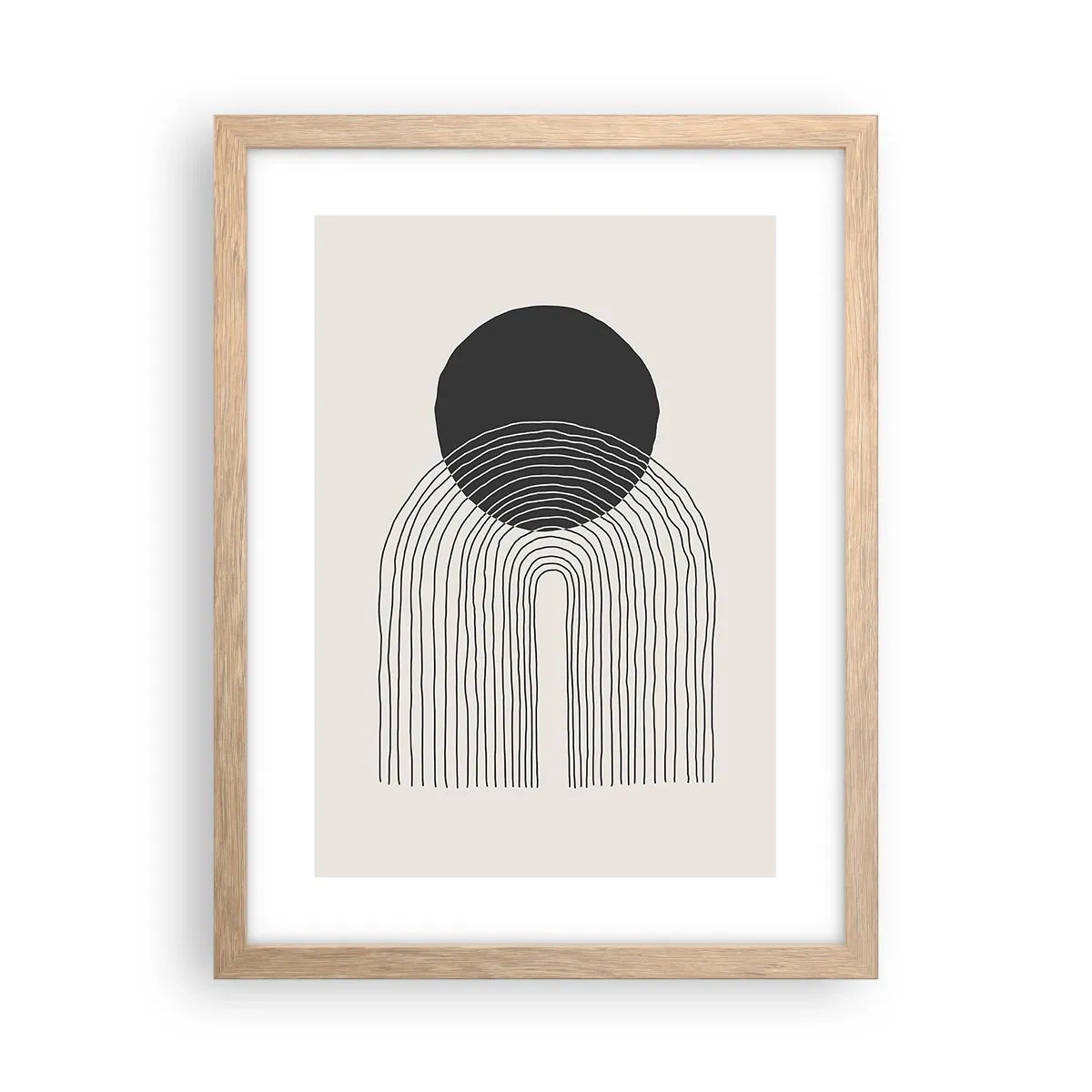 Pôster com moldura de carvalho claro - Tremores e confiança - 30x40 cm