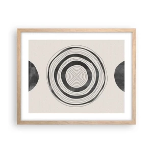 Pôster com moldura de carvalho claro - Importante é o que há no caminho - 50x40 cm