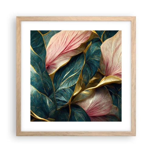 Pôster com moldura de carvalho claro - Elegância e estilo naturais - 40x40 cm