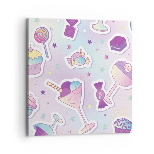 Quadro em tela - Tenha um aniversário todos os dias - 70x70 cm