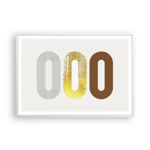 Pôster em moldura branca - Uuu! - 100x70 cm