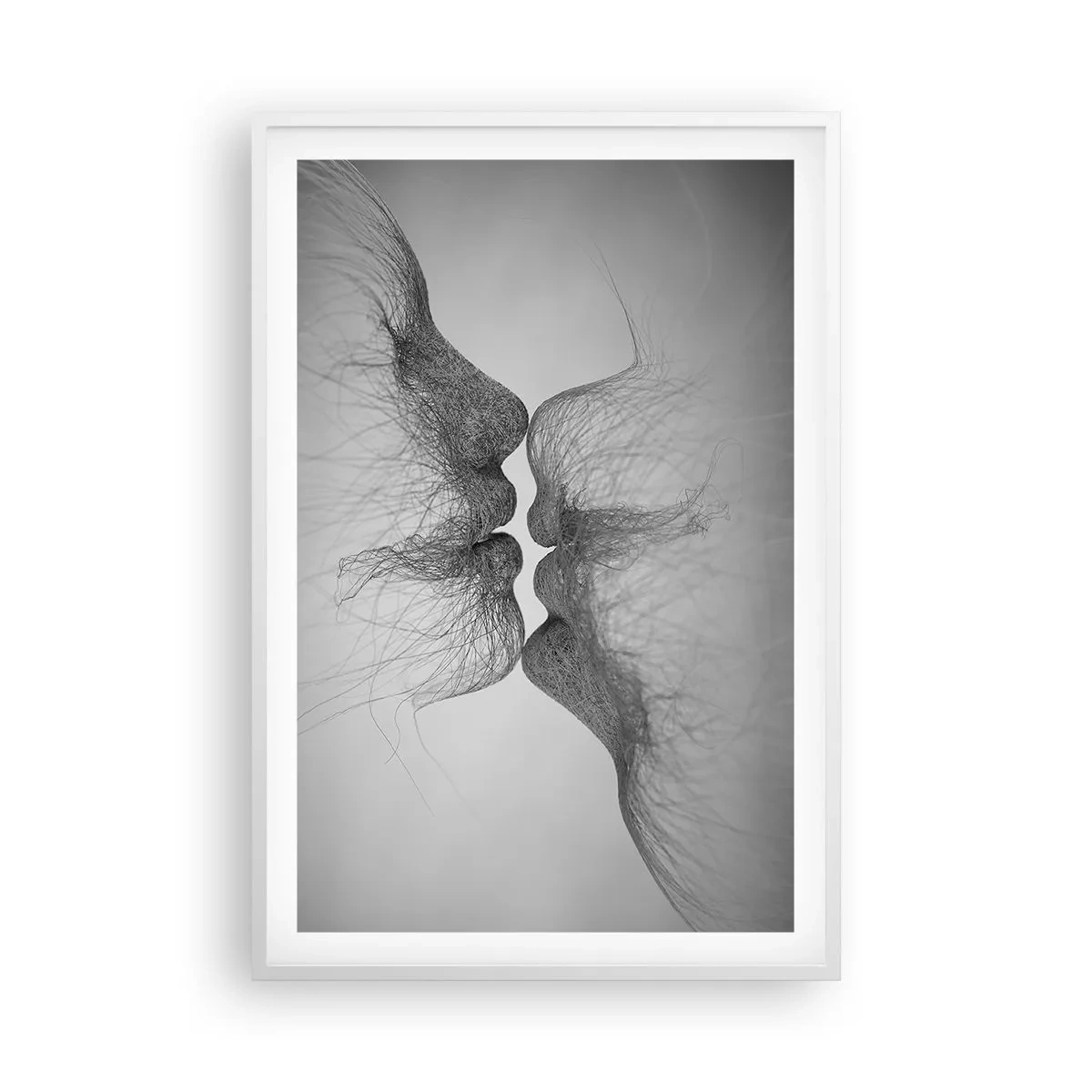 Pôster em moldura branca - O beijo do vento - 61x91 cm