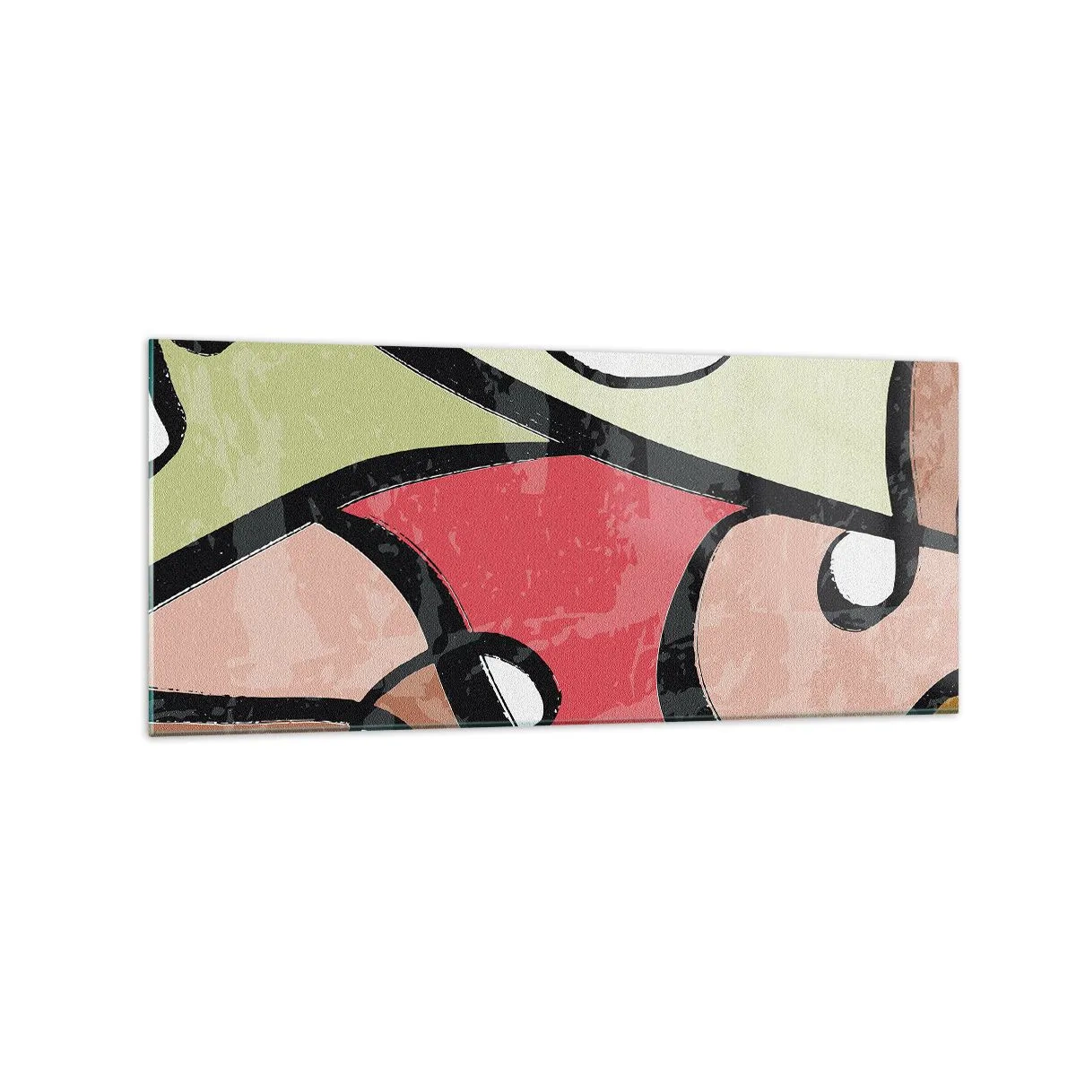 Quadro em vidro - Piruetas entre cores - 120x50 cm