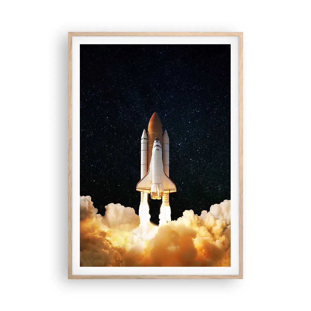 Pôster com moldura de carvalho claro - Ad astra! - 70x100 cm