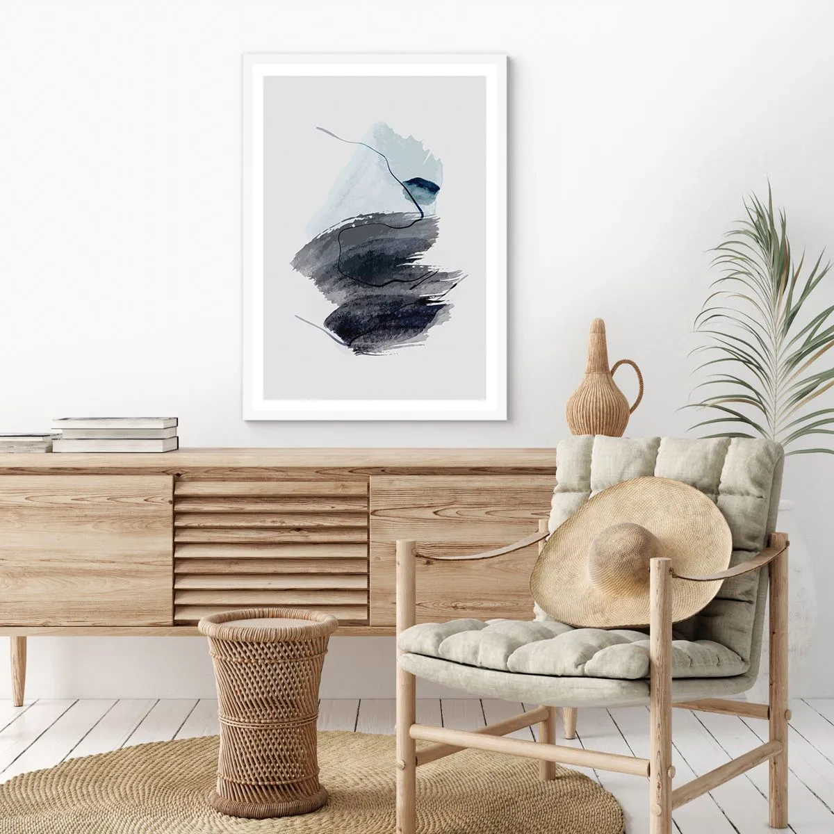 Pôster em moldura branca - Intensidade e movimento - 40x50 cm