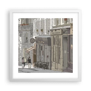 Pôster em moldura branca - Alegrias urbanas - 40x40 cm