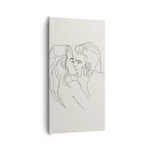 Quadro em tela - Emaranhados pelo sentimento - 65x120 cm