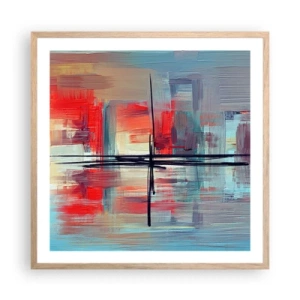 Pôster com moldura de carvalho claro - Uma paisagem numa dimensão desconhecida - 60x60 cm