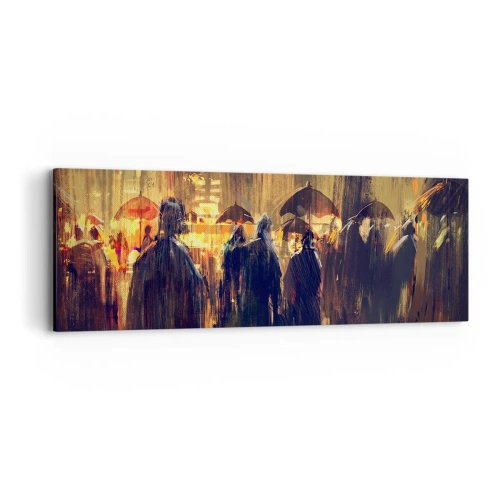 Quadro em tela - Os seguidores da chuva - 90x30 cm