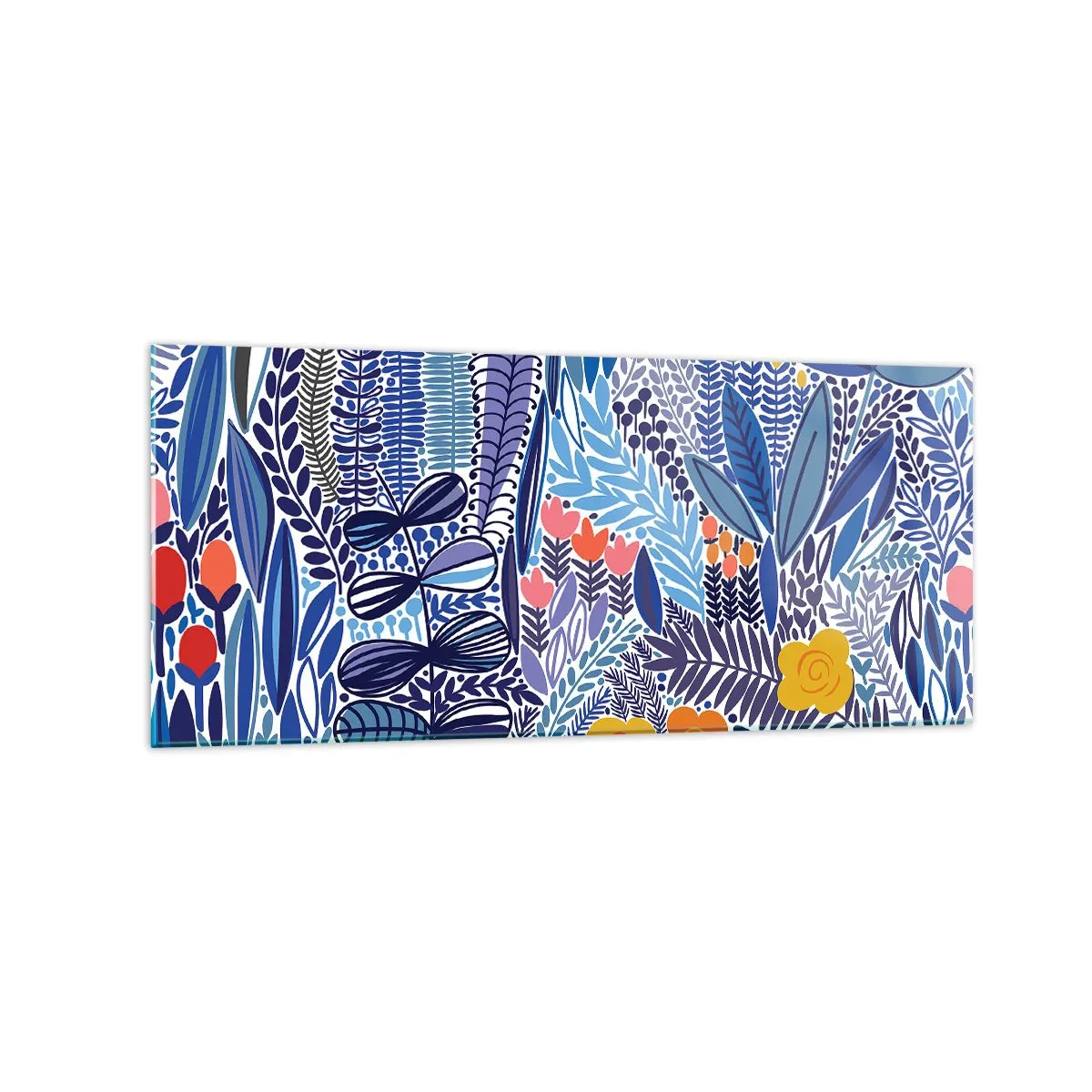 Quadro em vidro - Jardim Havaiano - 120x50 cm