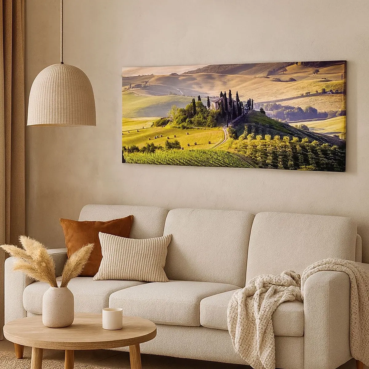 Quadro em tela - Arcádia - Paisagem toscana - 100x40 cm