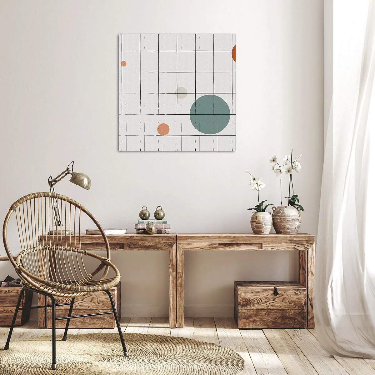 Quadro em tela - Encurralado. Nós ou eles? - 50x50 cm