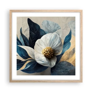 Pôster com moldura de carvalho claro - Tem um coração de ouro - 50x50 cm