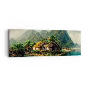 Quadro em tela - Paraíso Tropical - 90x30 cm