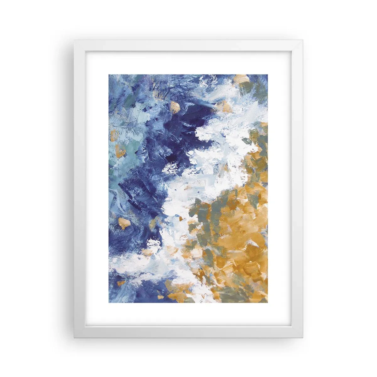 Pôster em moldura branca - Dança dos elementos - 30x40 cm