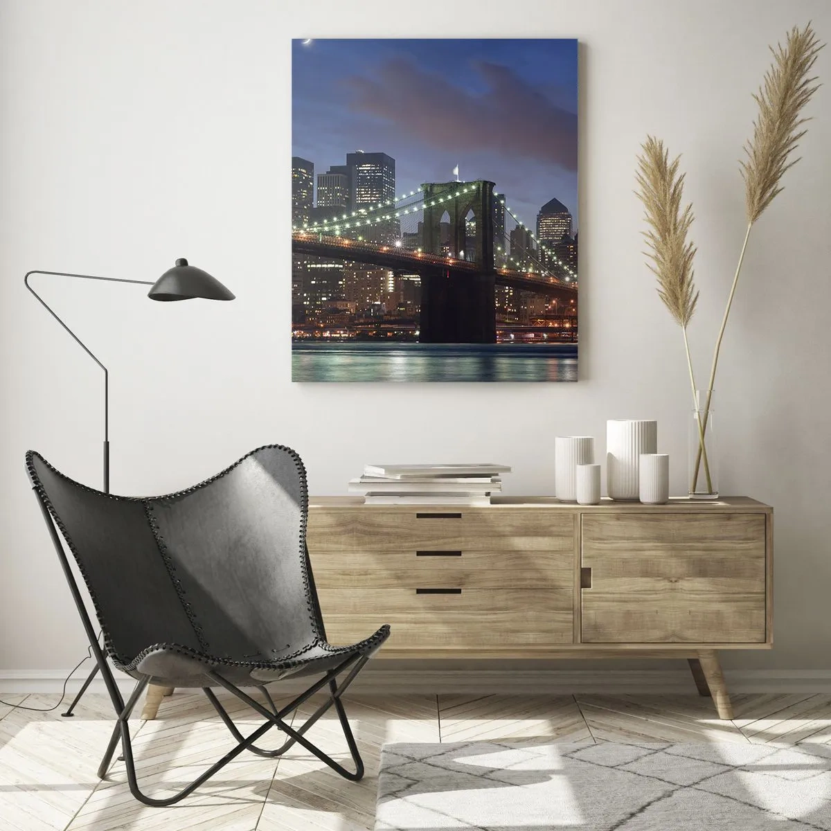 Quadro em vidro - Noite brilhante - 50x70 cm