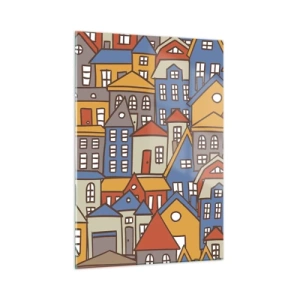 Quadro em vidro - Atrás da casa - 50x70 cm