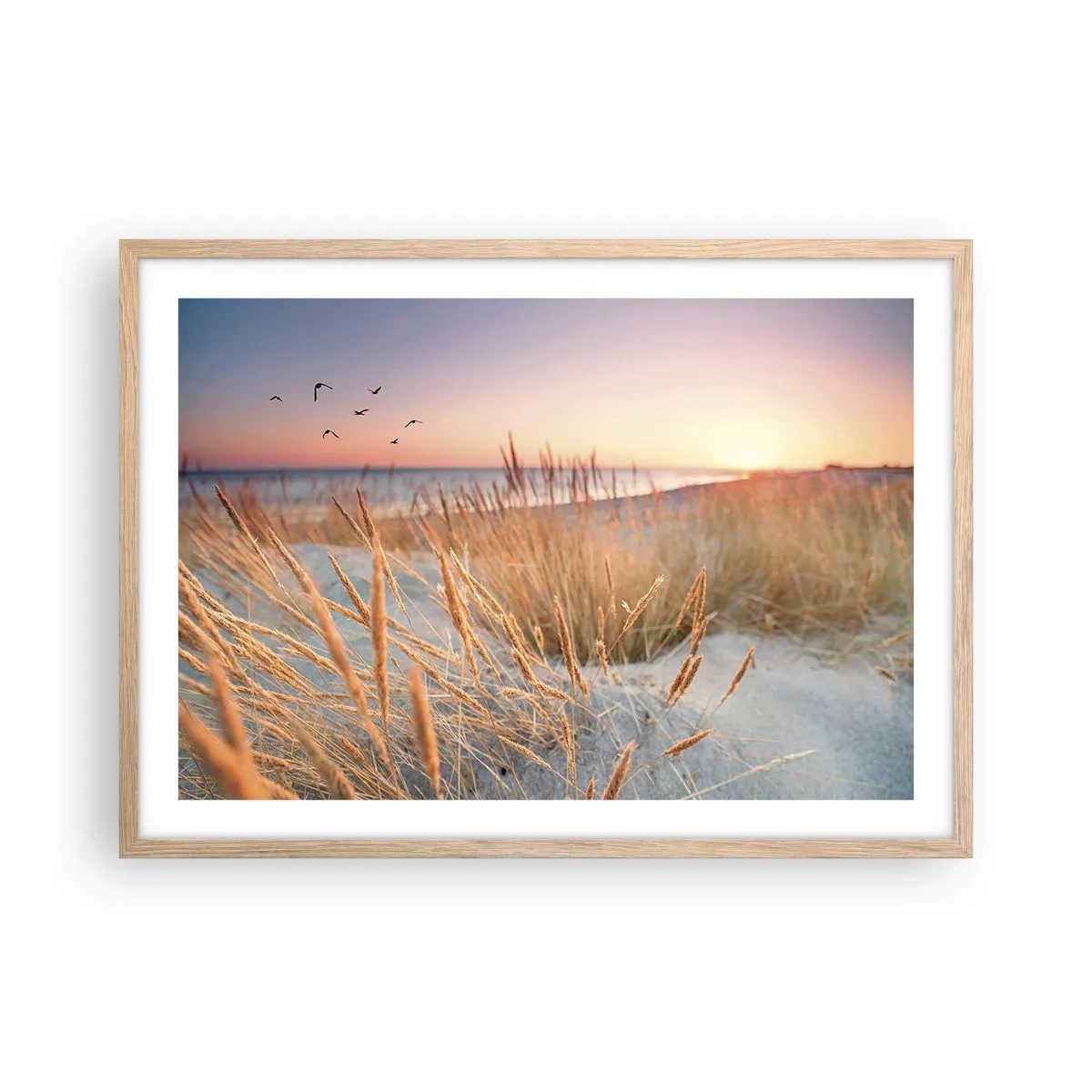 Pôster com moldura de carvalho claro - Uma canção de embalar do Báltico - 70x50 cm