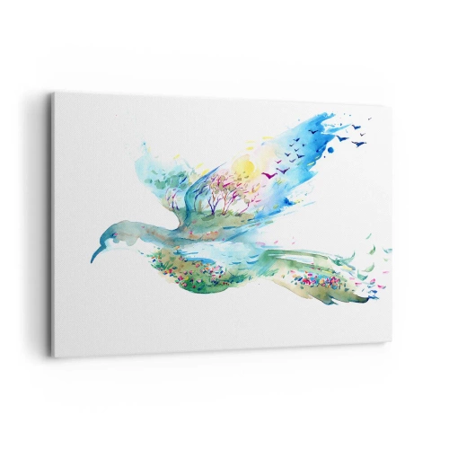 Quadro em tela - Nas asas da natureza - 100x70 cm