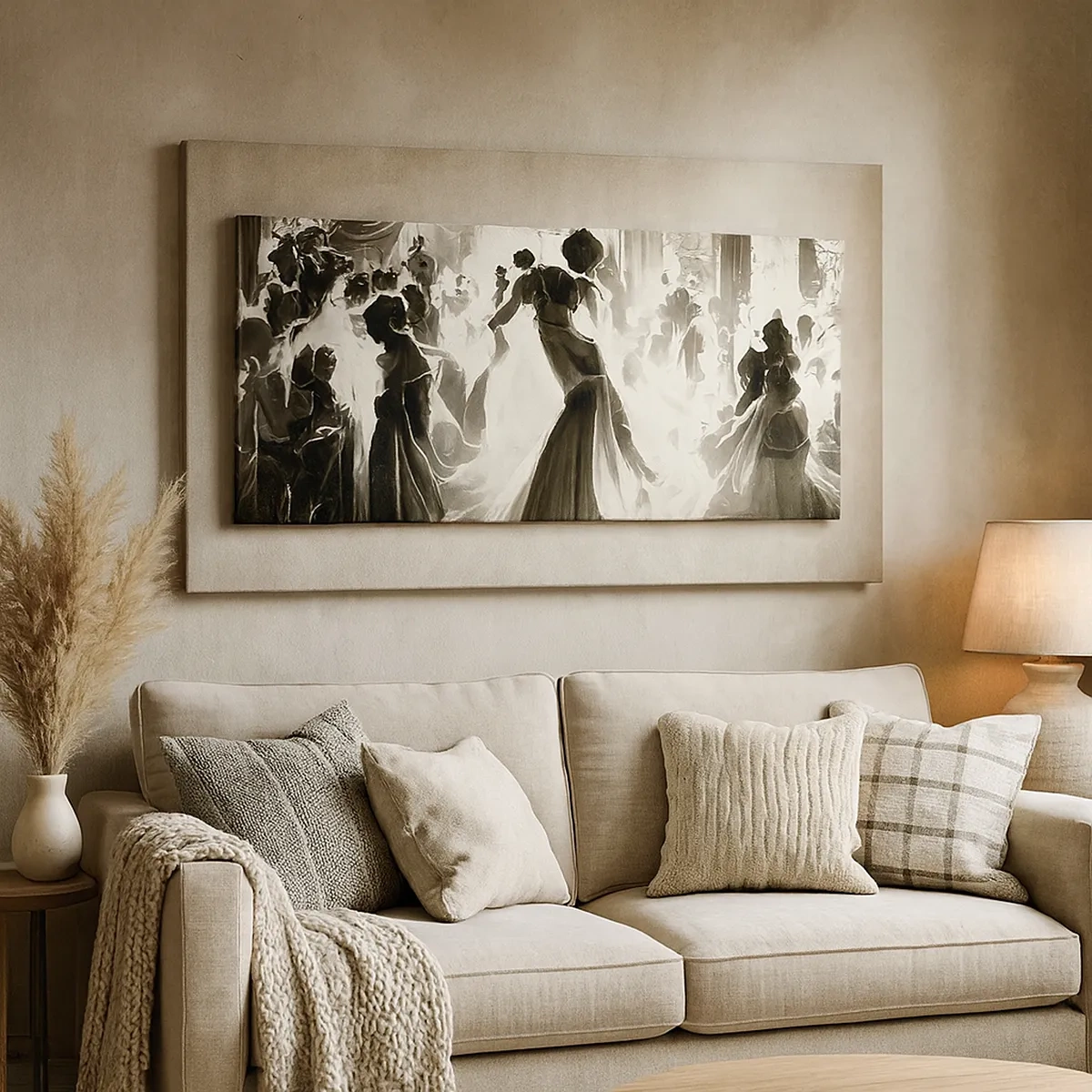 Quadro em tela - O grande baile de máscaras - 30x30 cm