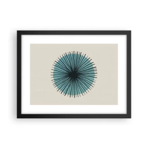 Pôster com moldura preta - Radiante sobre o azul - 40x30 cm