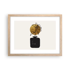 Pôster com moldura de carvalho claro - A beleza vale seu peso em ouro - 40x30 cm