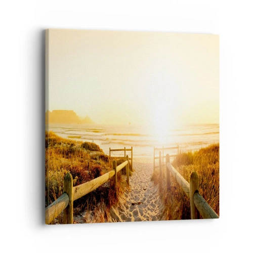 Quadro em tela - Pelaa duna, em direção ao sol - 40x40 cm