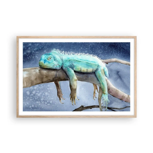 Pôster com moldura de carvalho claro - Estamos bem! - 91x61 cm