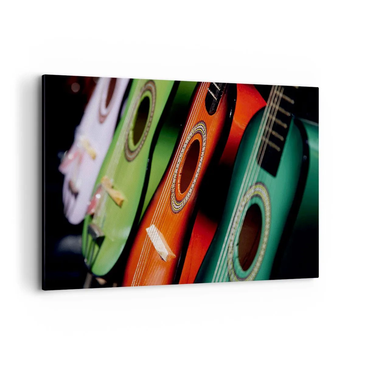 Quadro em tela - A guitarra tem muitas cores - 120x80 cm
