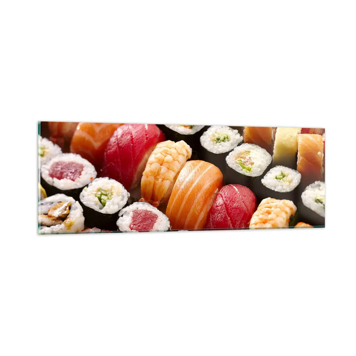 Quadro em vidro - Cores e sabores da Ásia - 90x30 cm