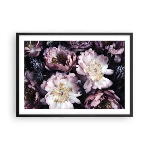 Pôster com moldura preta - Bouquet à moda antiga - 70x50 cm