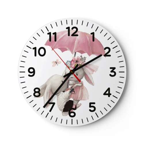 Relógio de parede - Relógio em vidro - Isso é amor - 40x40 cm