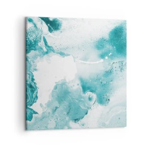 Quadro em tela - Inundado em azul - 50x50 cm