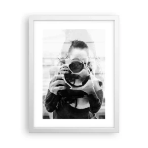 Pôster em moldura branca - Criador e material - 30x40 cm