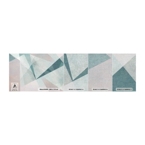 Amostra de papel de parede Premium Canvas - Calmo, embora dinâmico - Abstração, Pedaço, Padrão Moderno - 100x30 cm