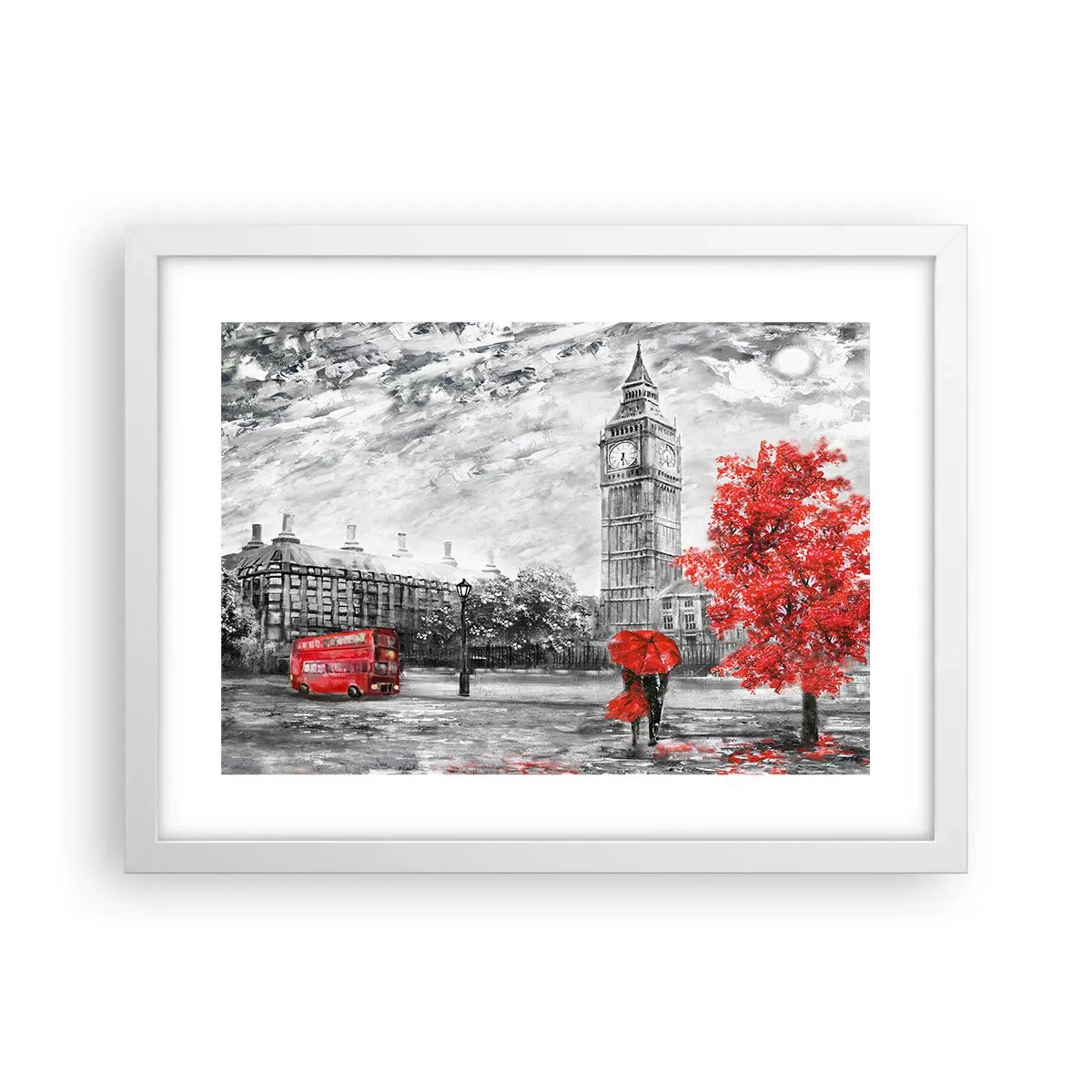 Pôster em moldura branca - Um dia emocionante - 40x30 cm