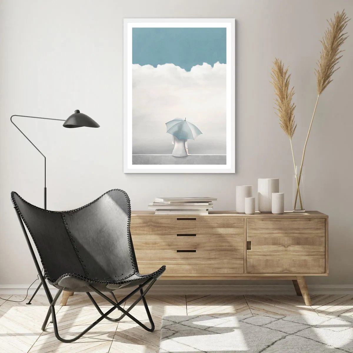 Pôster em moldura branca - No limite da realidade e dos sonhos - 50x70 cm