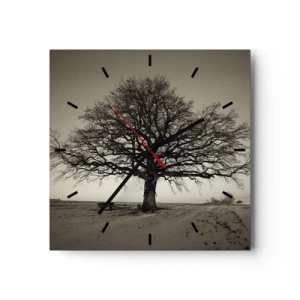 Relógio de parede - Relógio em vidro - Daqui para a eternidade - 30x30 cm