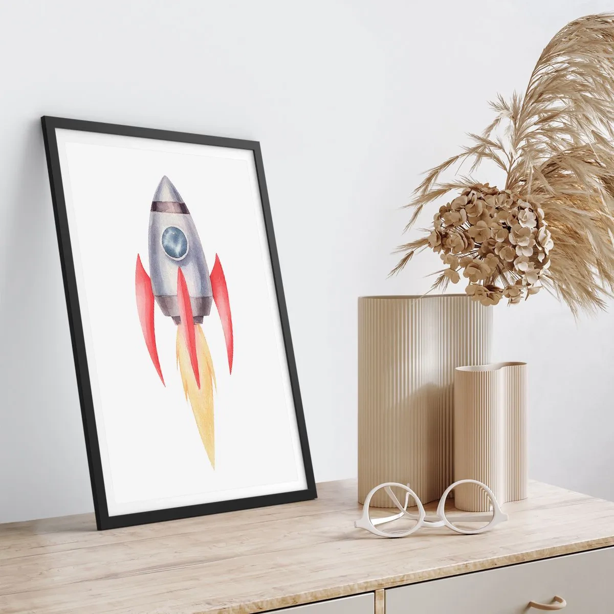 Pôster com moldura preta - Mais alto, mais rápido e mais longe - 70x100 cm