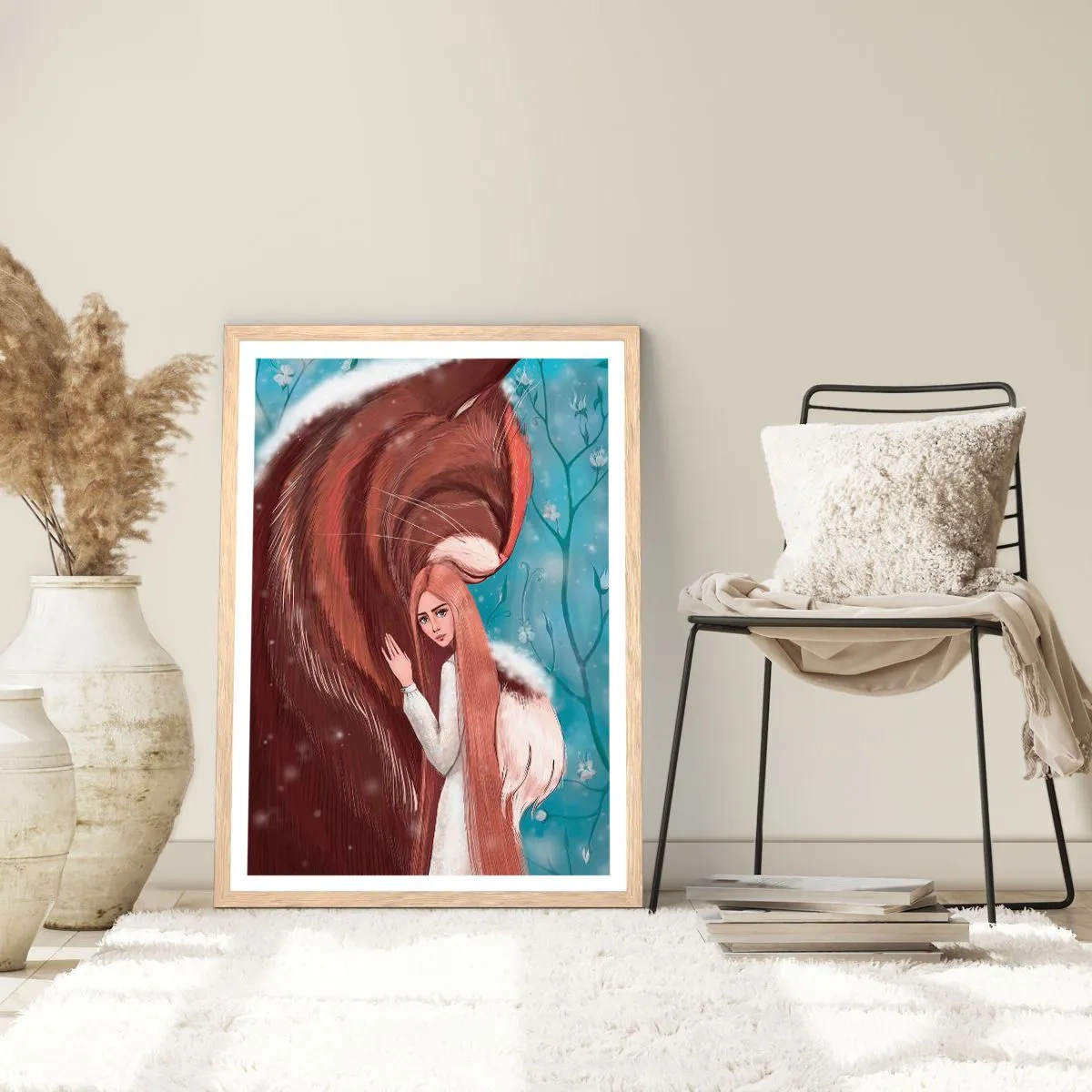 Pôster com moldura de carvalho claro - Bem-vindo ao conto de fadas - 70x100 cm