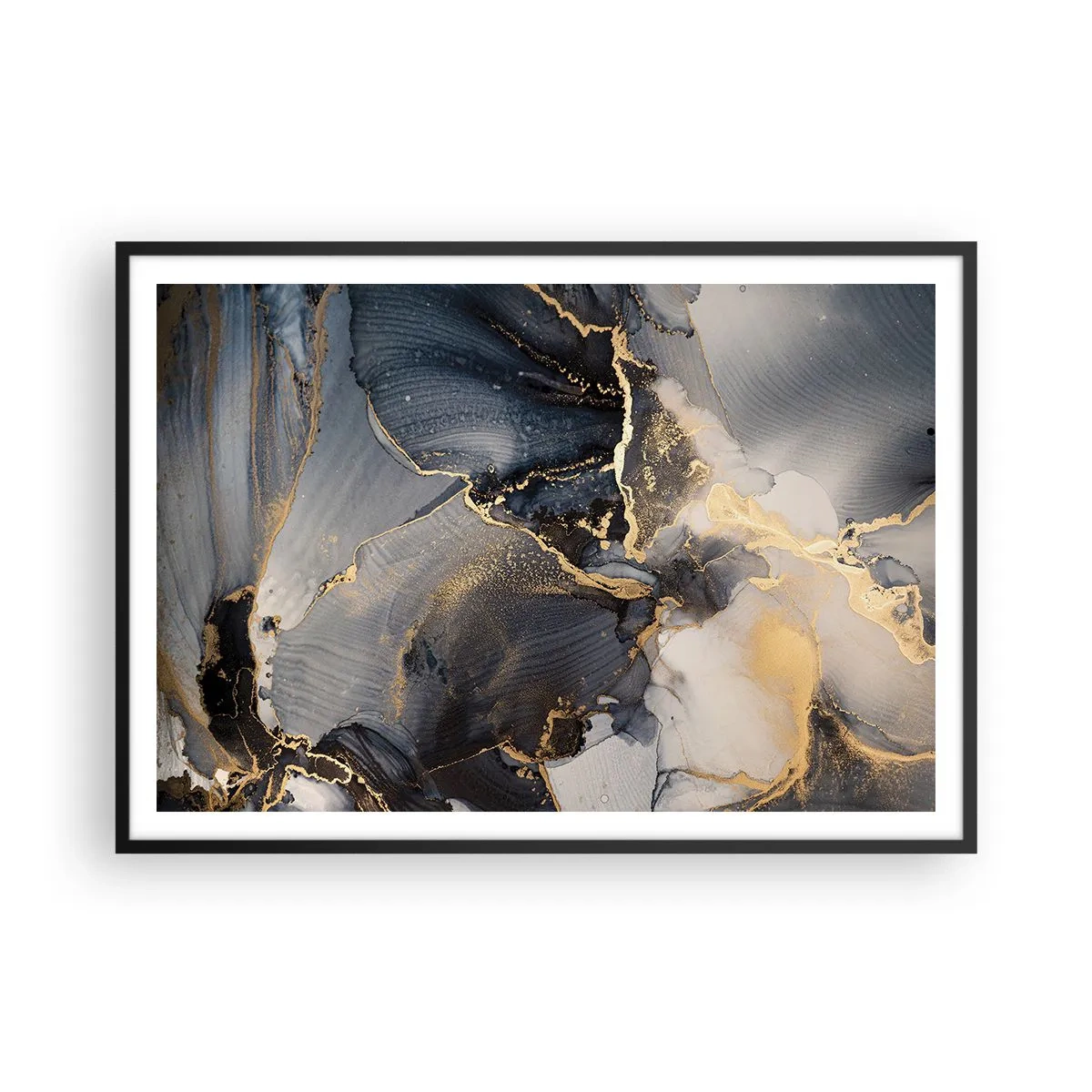 Pôster com moldura preta - A vida da pedra - 100x70 cm