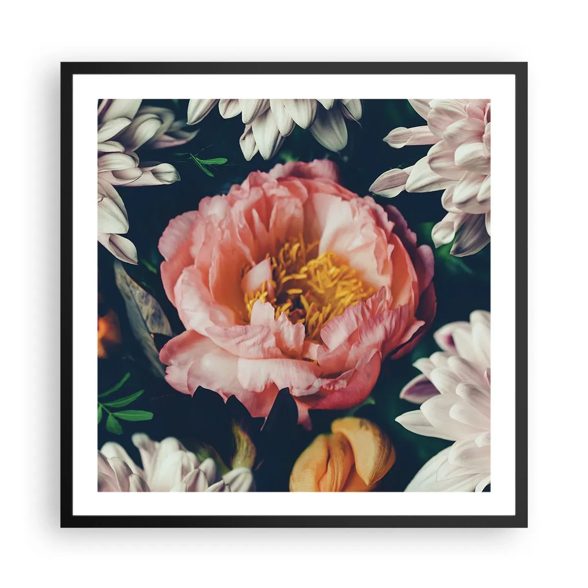 Pôster com moldura preta - Com o esplendor barroco - 60x60 cm