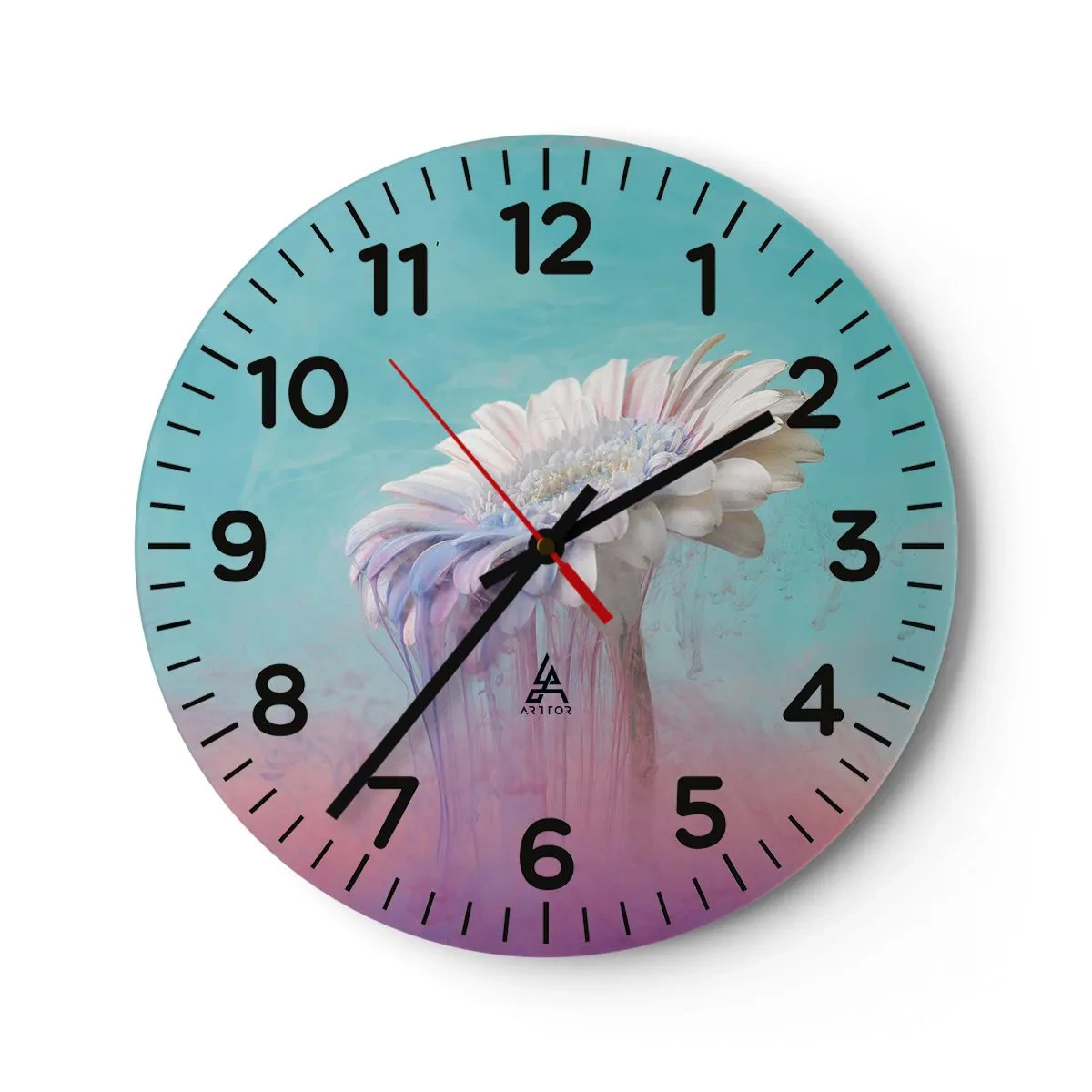 Relógio de parede - Relógio em vidro - O submundo das flores - 30x30 cm