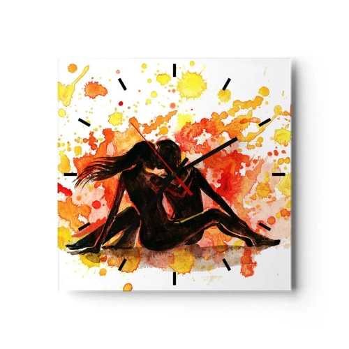 Relógio de parede - Relógio em vidro - E fez-se a luz - 30x30 cm