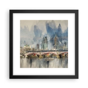 Pôster com moldura preta - Londres em toda a sua glória - 30x30 cm