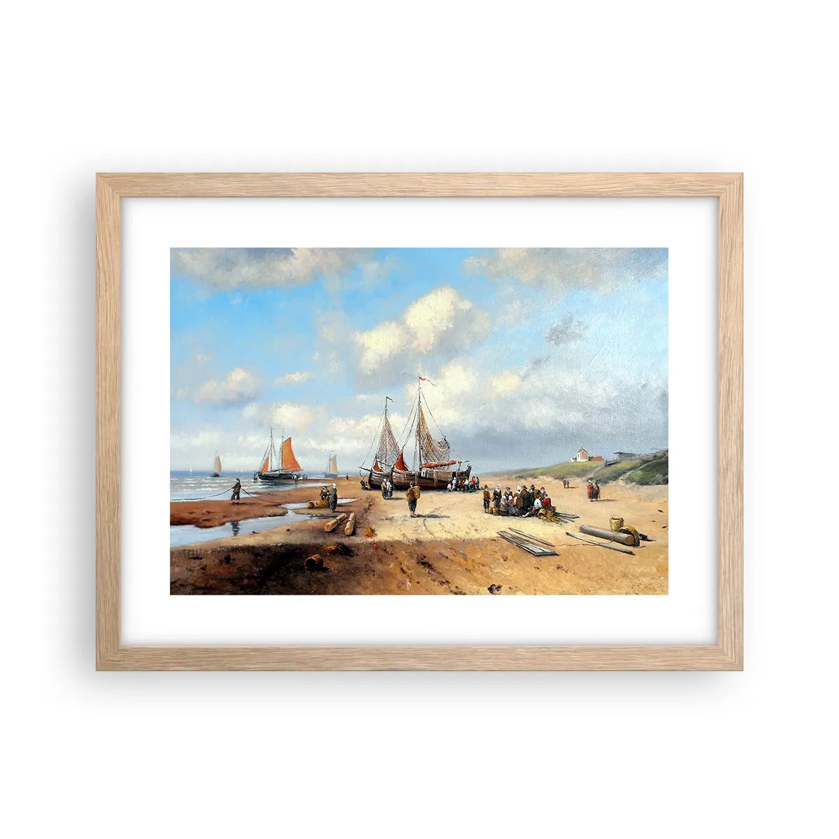 Pôster com moldura de carvalho claro - Pós-caça bem-sucedida - 40x30 cm