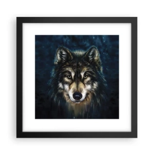 Pôster com moldura preta - Alfa? E ómega - 30x30 cm