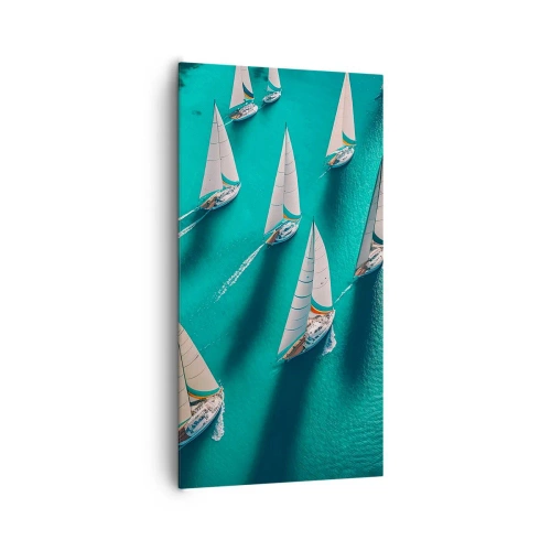 Quadro em tela - Numa competição com o vento - 65x120 cm